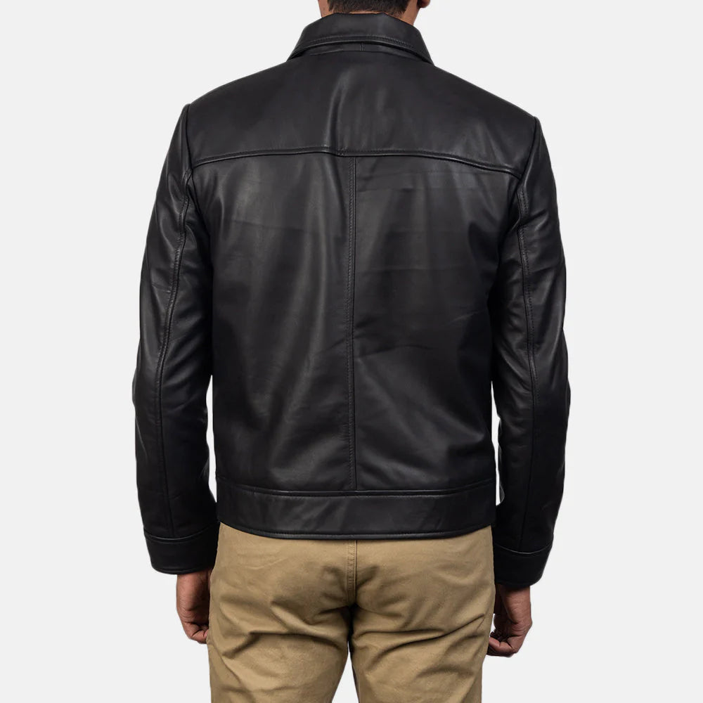 Back Side Handcrafted Real Leather Jacket for Men – Inferno Collection
